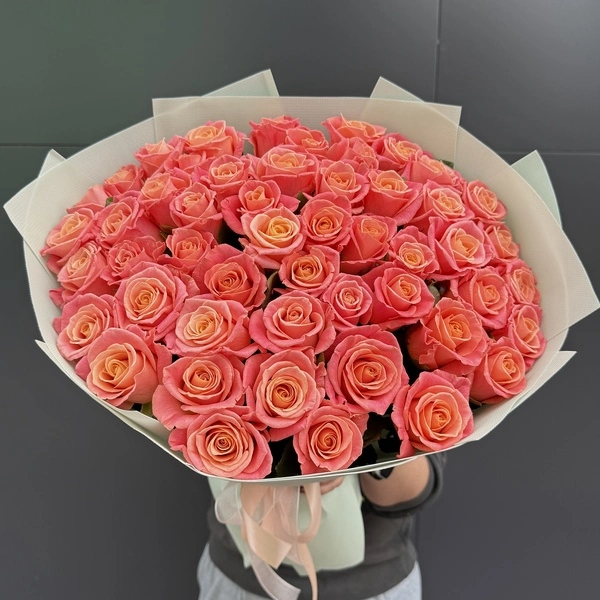 51 коралловая роза 50 см 