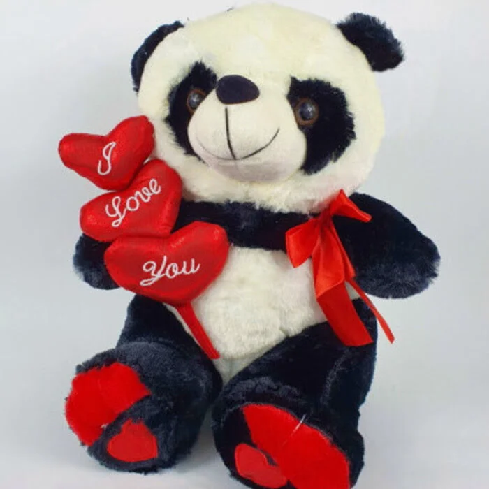 Панда I love You 40 см