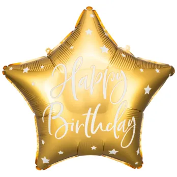 Звезда "Happy Birthday" золотая