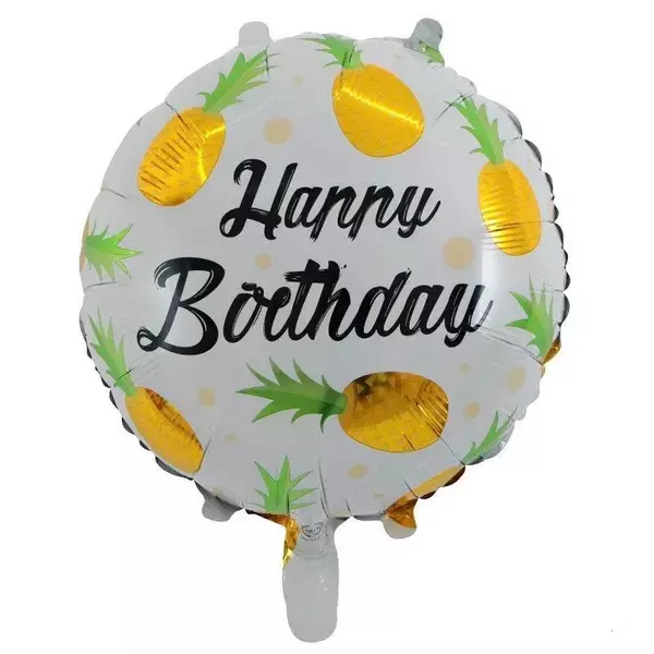 Круг "Happy Birthday" ананасы