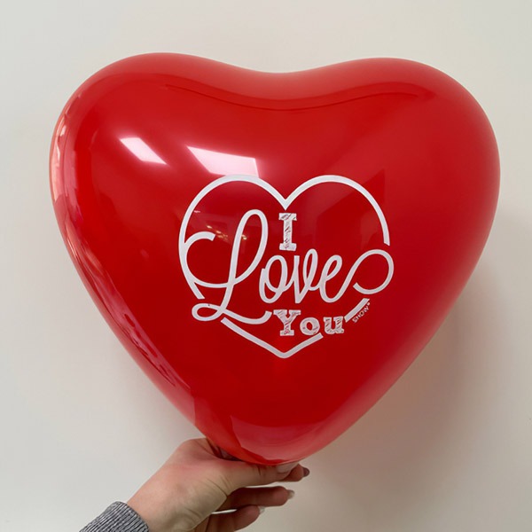 Ø 30 см куля у формі серця "I love you"