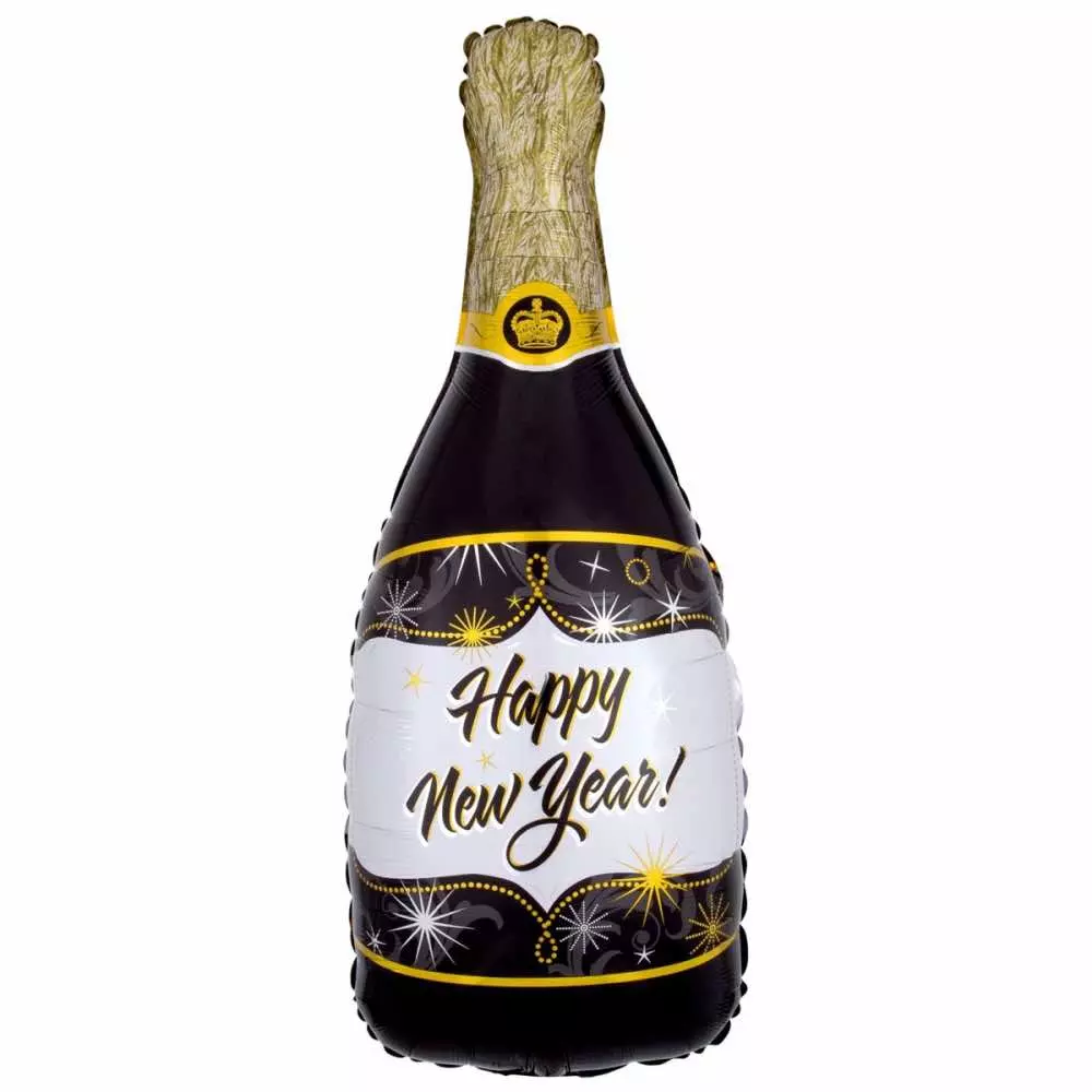 Фольгована фігура "Happy New Year" шампанське