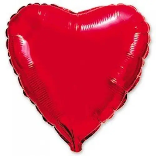 Сердце "Металик" красное