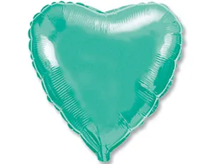Сердце "Металик" зеленое