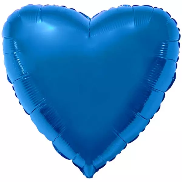 Сердце "Металлик" синее