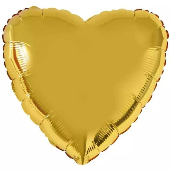 Сердце "Металик" золотое