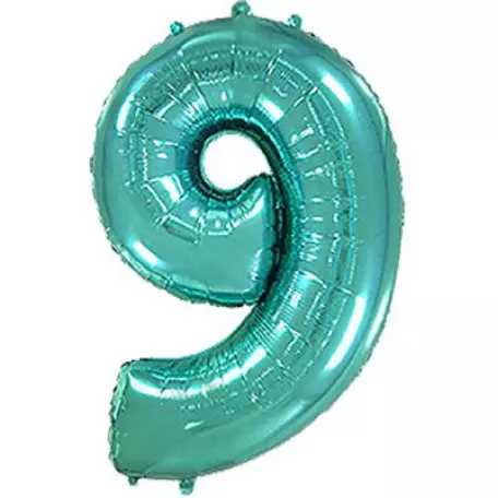 ФОЛЬГИРОВАННАЯ ЦИФРА «9» МЕТАЛЛИК ТИФФАНИ. ЛЕТАЕТ
