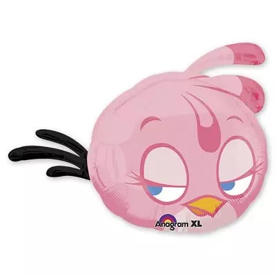 Фольгована фігура "Angry Birds" рожевий
