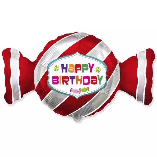Фольгована фігура "Цукерка" Happy Birthday